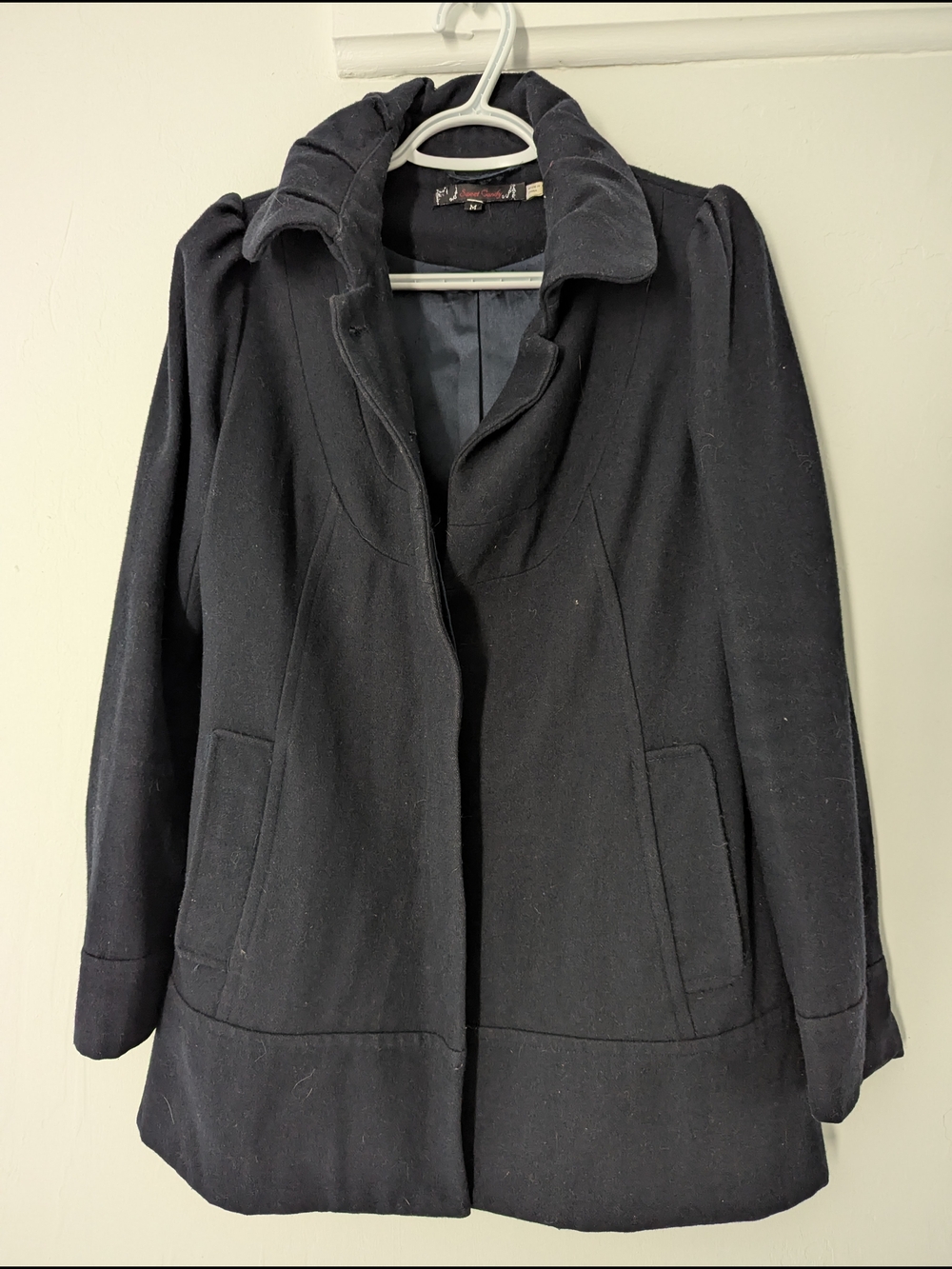Women's Black Peacoat